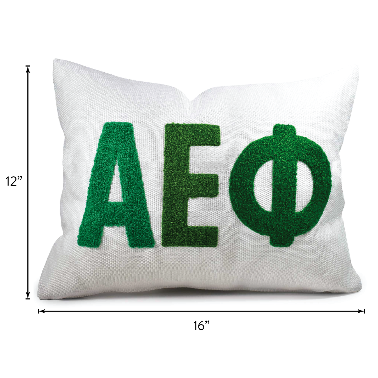 Alpha Epsilon Phi Pillow – Embroidered Plush Greek Letters Design