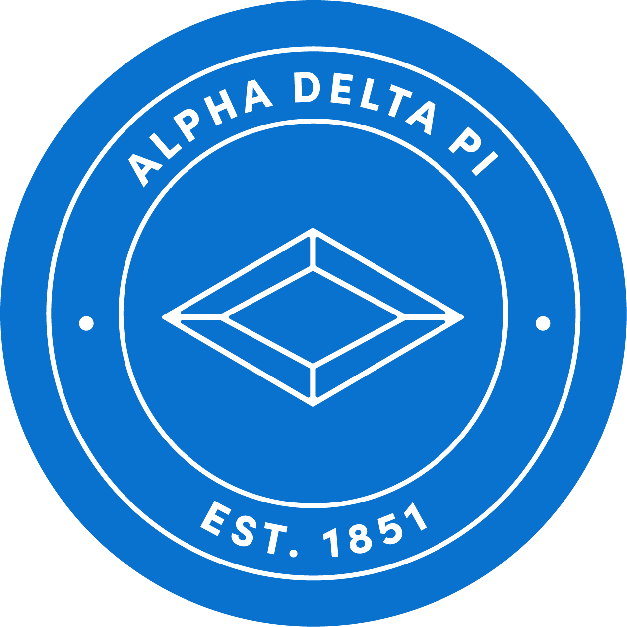 Alpha Delta Pi Sorority Car Decal Sticker- Full Color Circle Logo