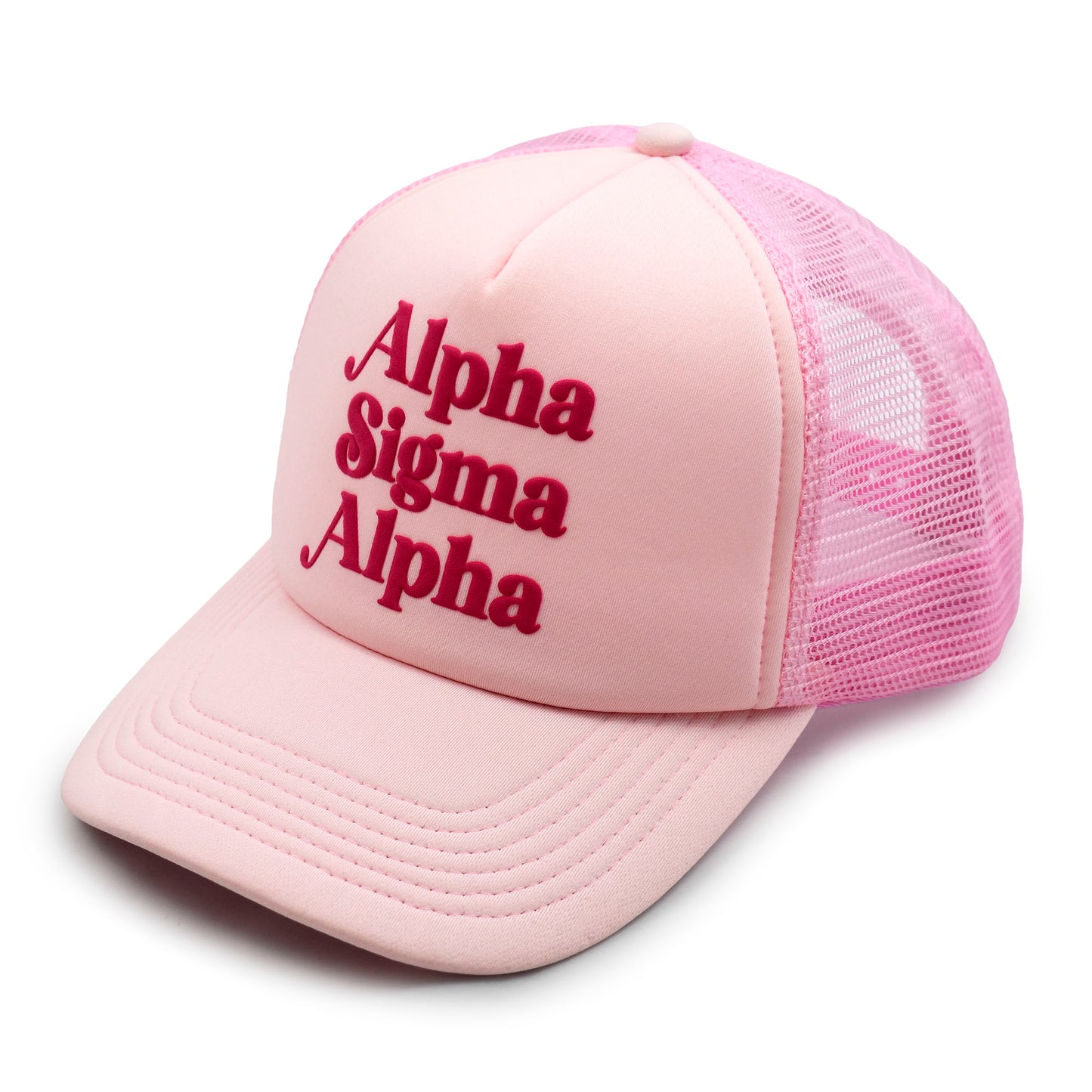 Alpha Sigma Alpha Baseball Cap, Mesh Trucker-Style Hat