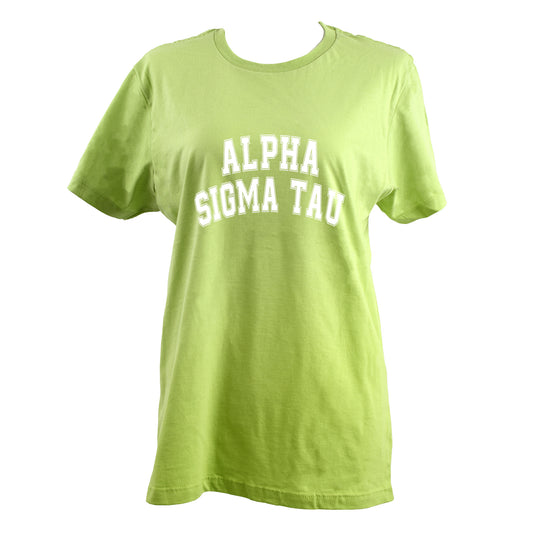 Alpha Sigma Tau Sorority T-Shirt- Varsity Design