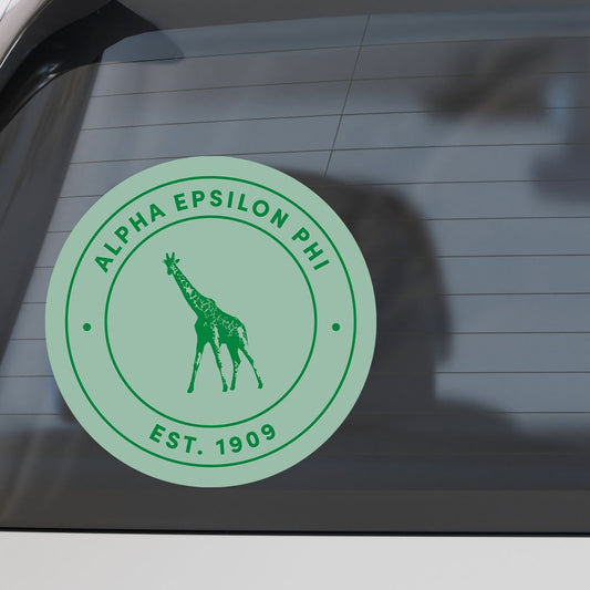 Alpha Epsilon Phi Sorority Car Decal Sticker- Full Color Circle Logo