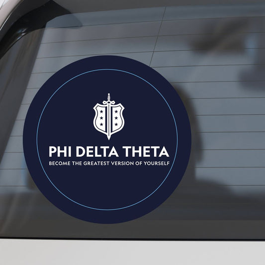 Phi Delta Theta Fraternity Car Decal Sticker- Full Color Circle Logo