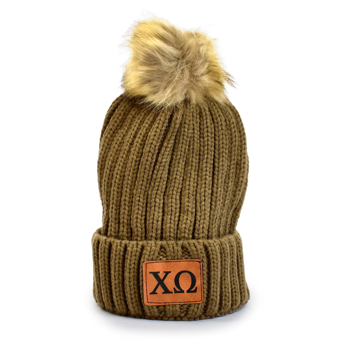 Chi Omega Pom Pom Beanie Hat