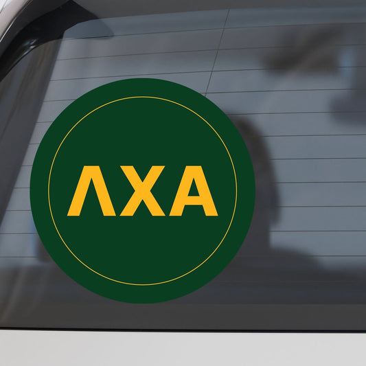 Lambda Chi Alpha Fraternity Car Decal Sticker- Full Color Circle Logo