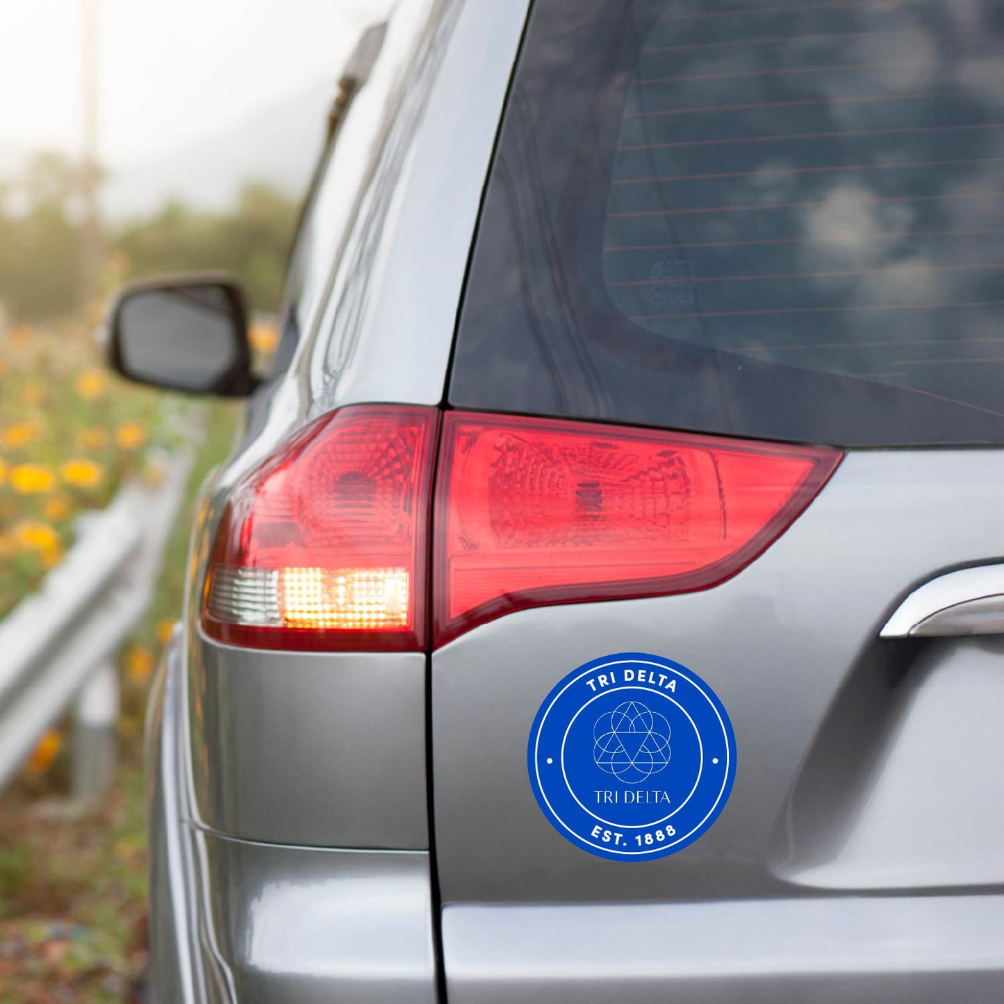 Delta Delta Delta Sorority Car Decal Sticker- Full Color Circle Logo