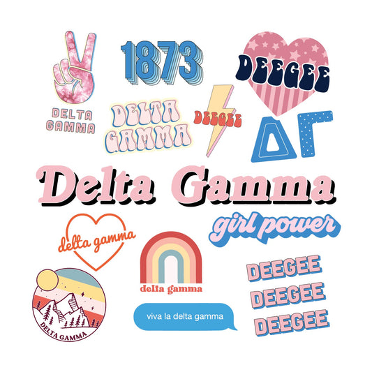 Delta Gamma Girl Power Sticker Sheet