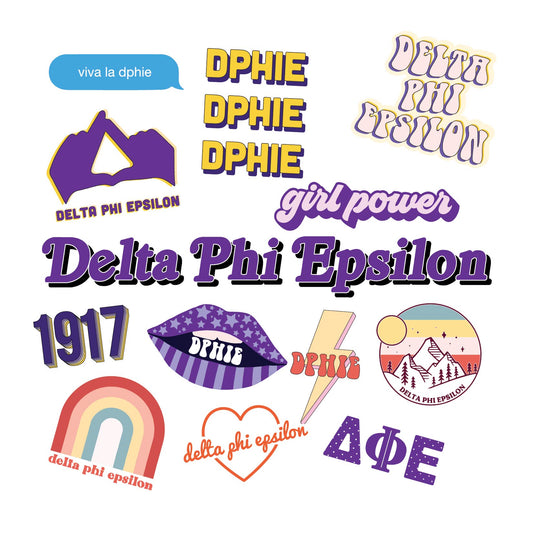 Delta Phi Epsilon Girl Power Sticker Sheet