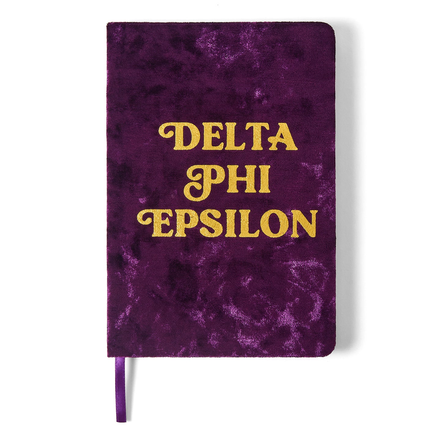 Delta Phi Epsilon Velvet Notebook with Gold Foil Imprint