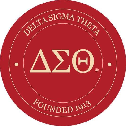 Delta Sigma Theta Sorority Car Decal Sticker- Full Color Circle Logo