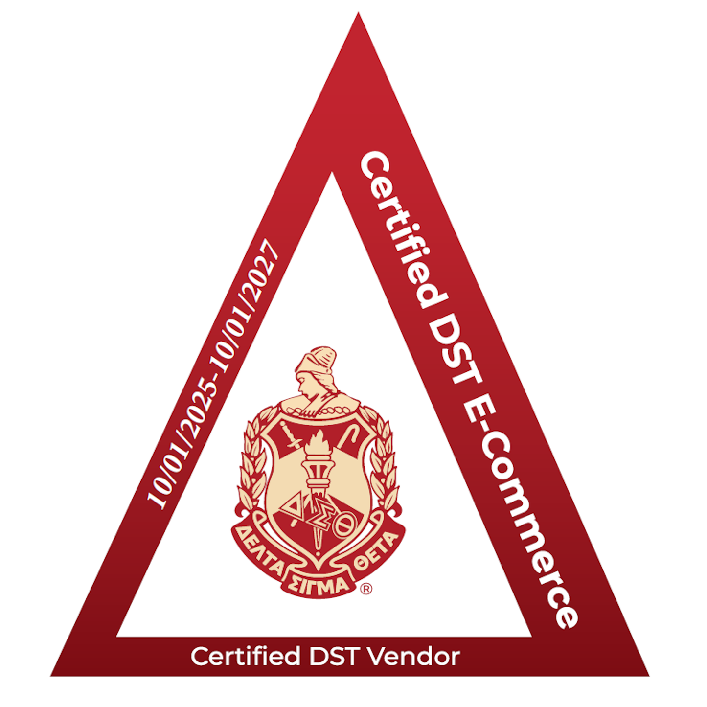 Delta Sigma Theta Necklace- Silver Paperclip Style with DST Pendant