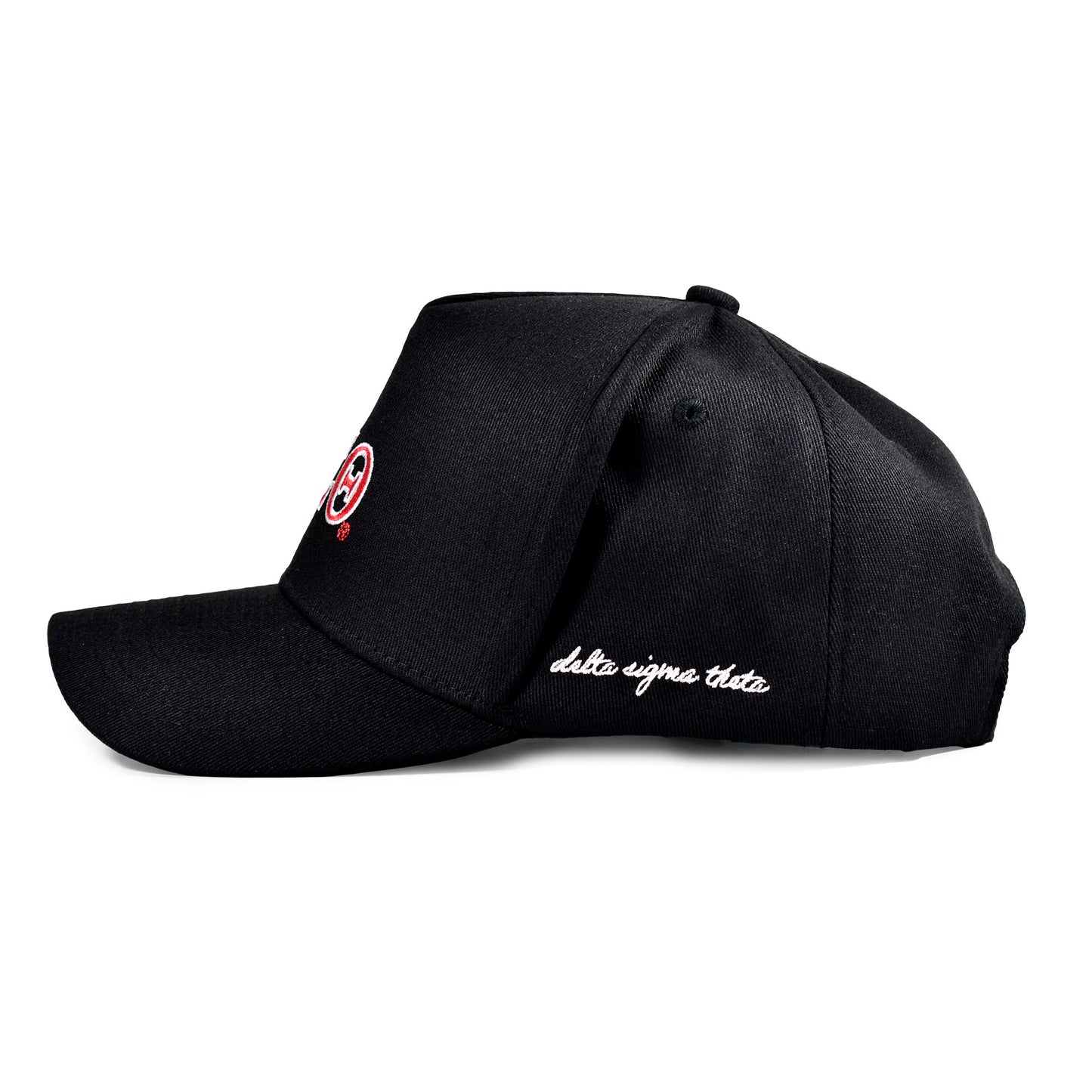Delta Sigma Theta Sorority, Incorporated Baseball Cap- Brushed Cotton 5-Panel Black Hat