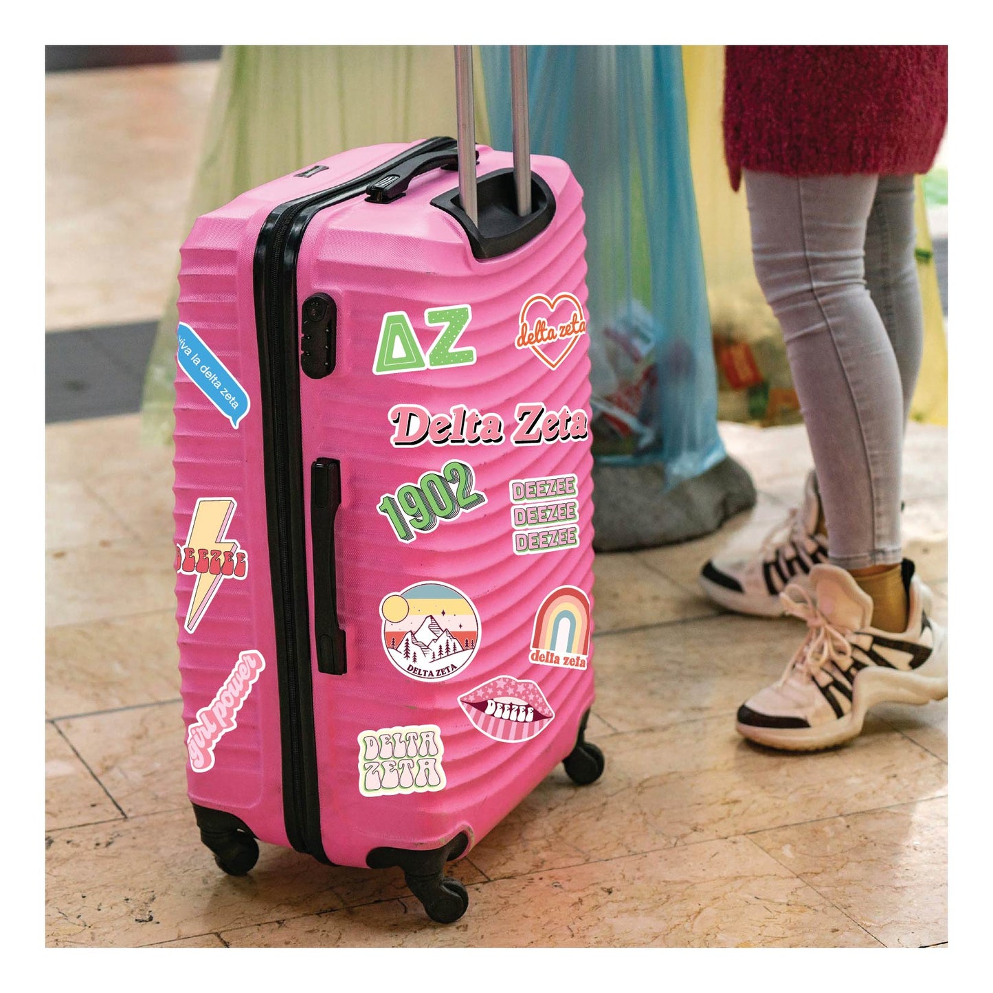 Delta Zeta Girl Power Sticker Sheet