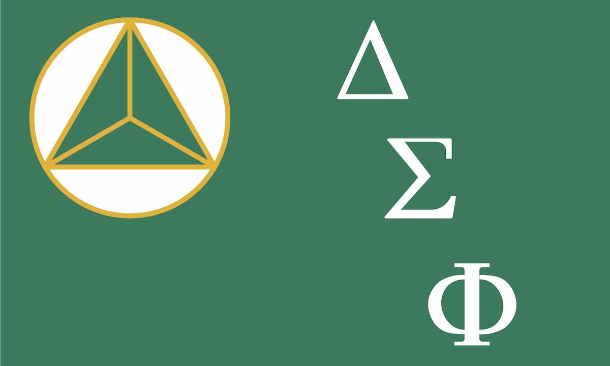 Delta Sigma Phi Fraternity Greek Letters Flag, Two-Color Design