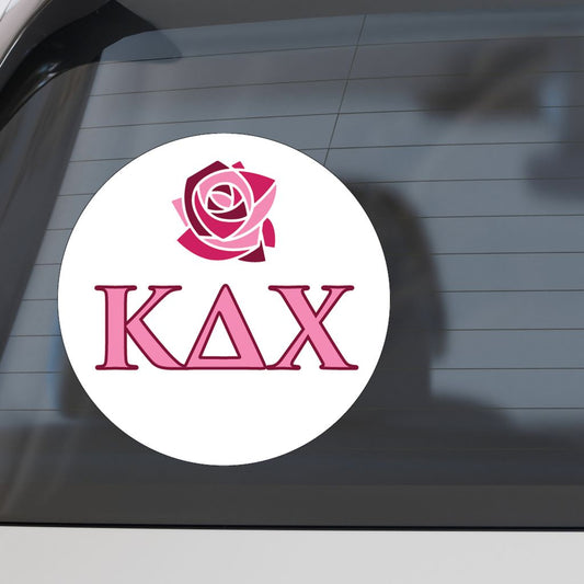 Kappa Delta Chi Sorority Car Decal Sticker- Full Color Circle Logo