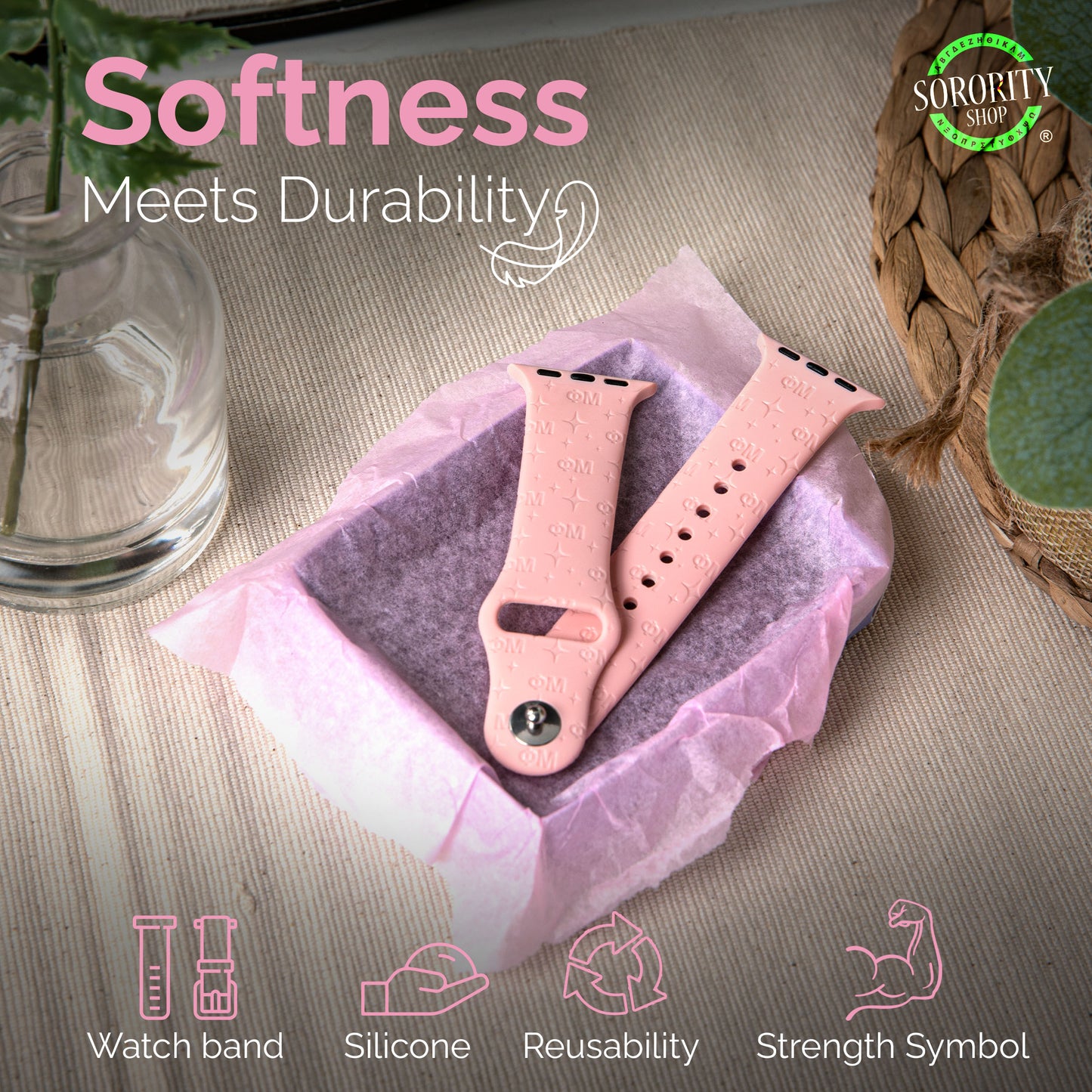 Kappa Delta Smart Watch Band, Compatible with Apple Watch