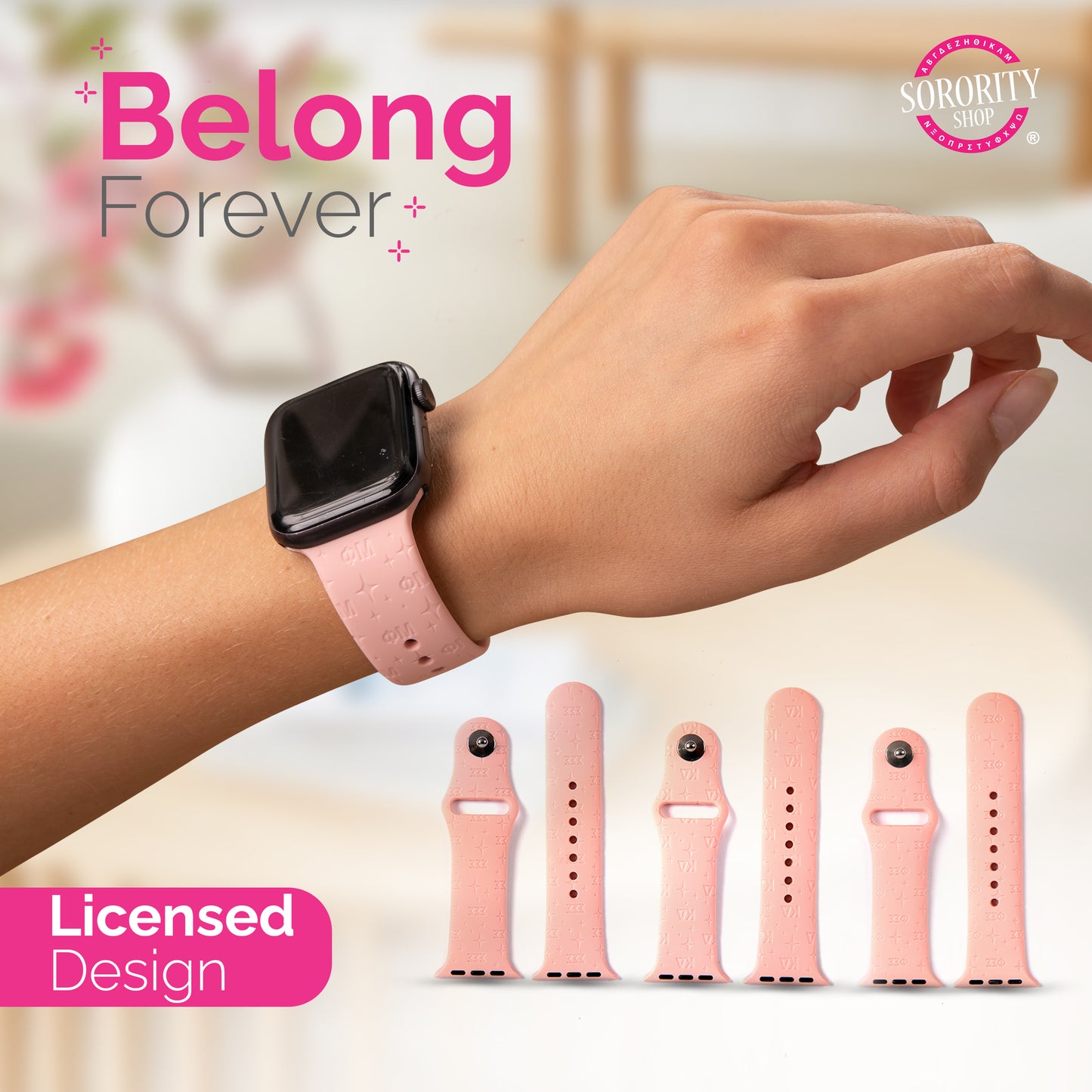 Delta Gamma Smart Watch Band, Compatible with Apple Watch