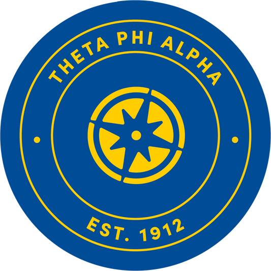 Theta Phi Alpha Sorority Car Decal Sticker- Full Color Circle Logo