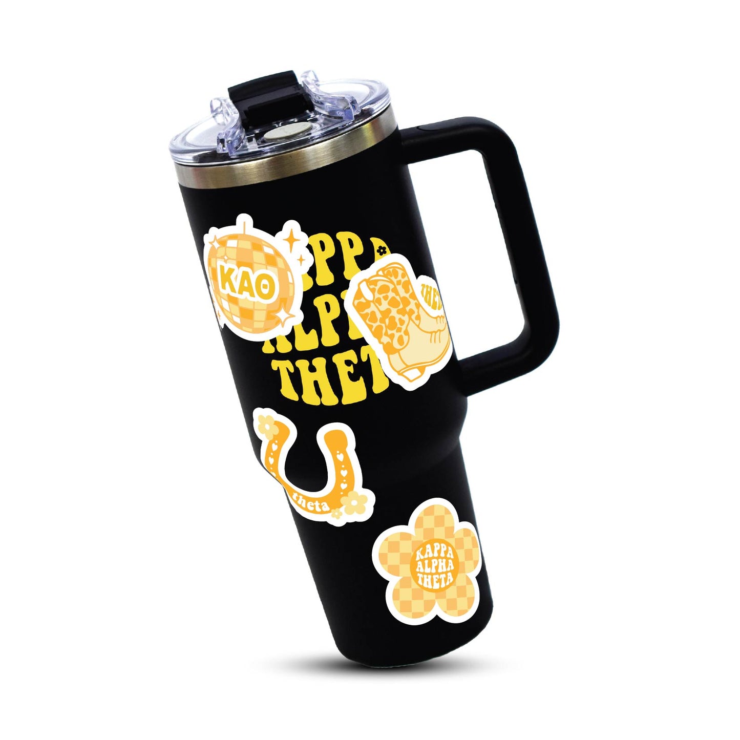 Kappa Alpha Theta Sticker Sheet - Western Disco Design