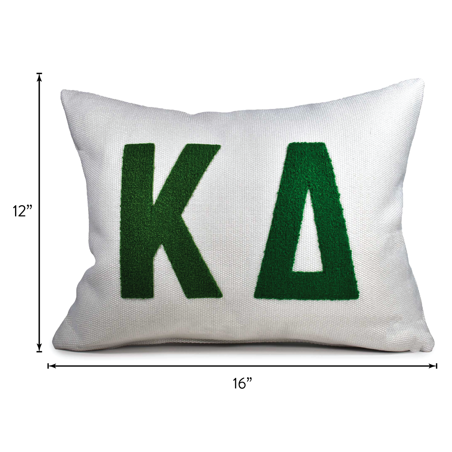 Kappa Delta Pillow – Embroidered Plush Greek Letters Design