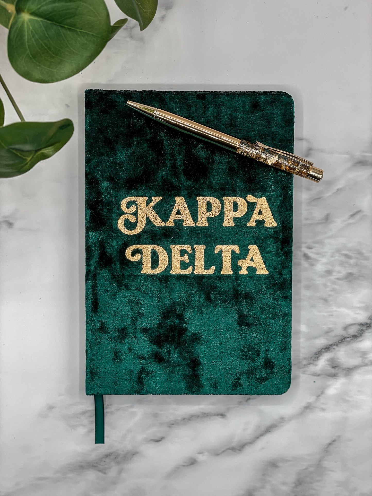 Kappa Delta Velvet Notebook with Gold Foil Imprint