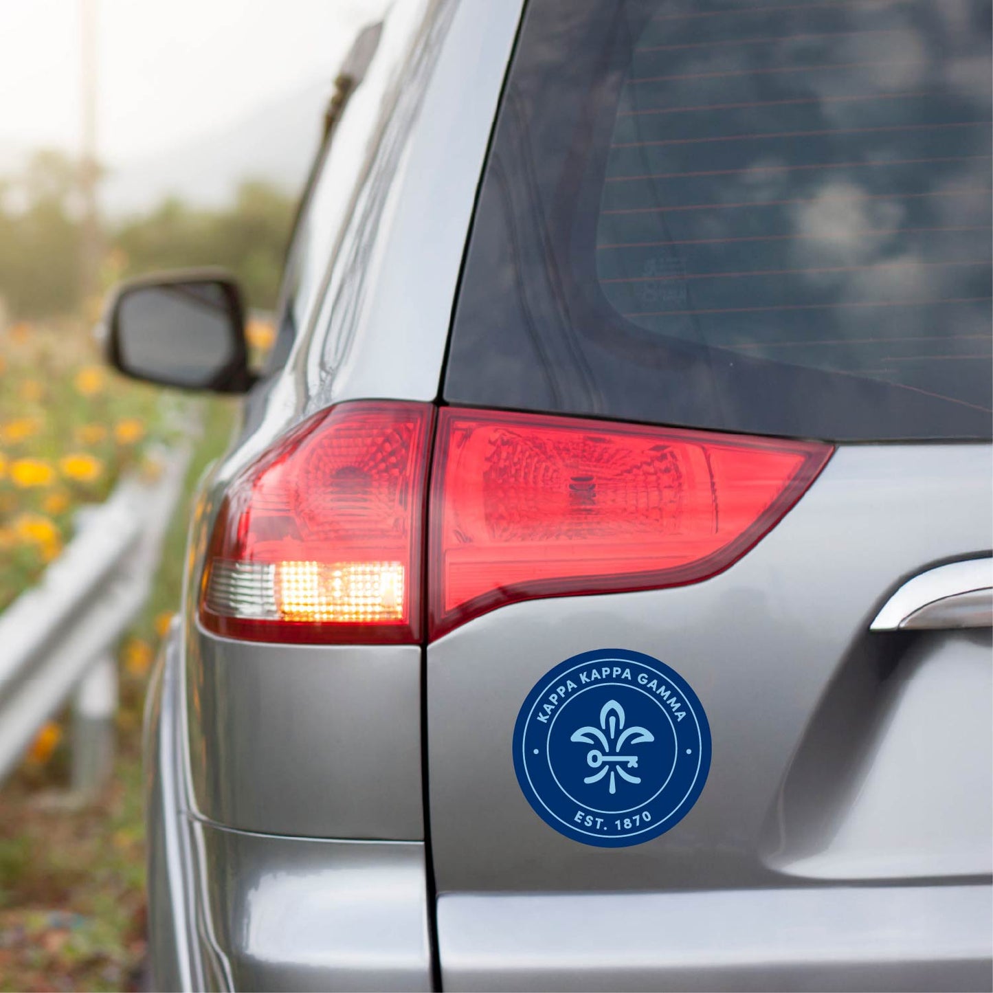 Kappa Kappa Gamma Sorority Car Decal Sticker- Full Color Circle Logo