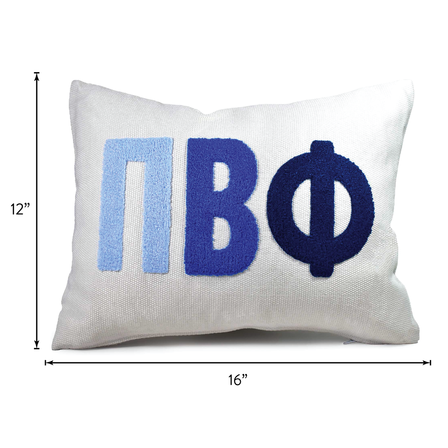 Pi Beta Phi Pillow – Embroidered Plush Greek Letters Design