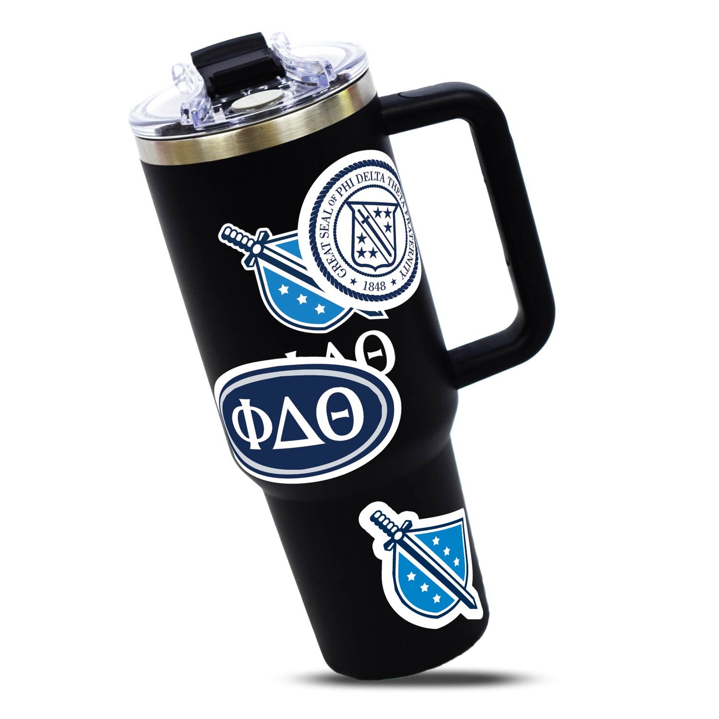 Phi Delta Theta Fraternity Sticker Sheet- Brand Focus