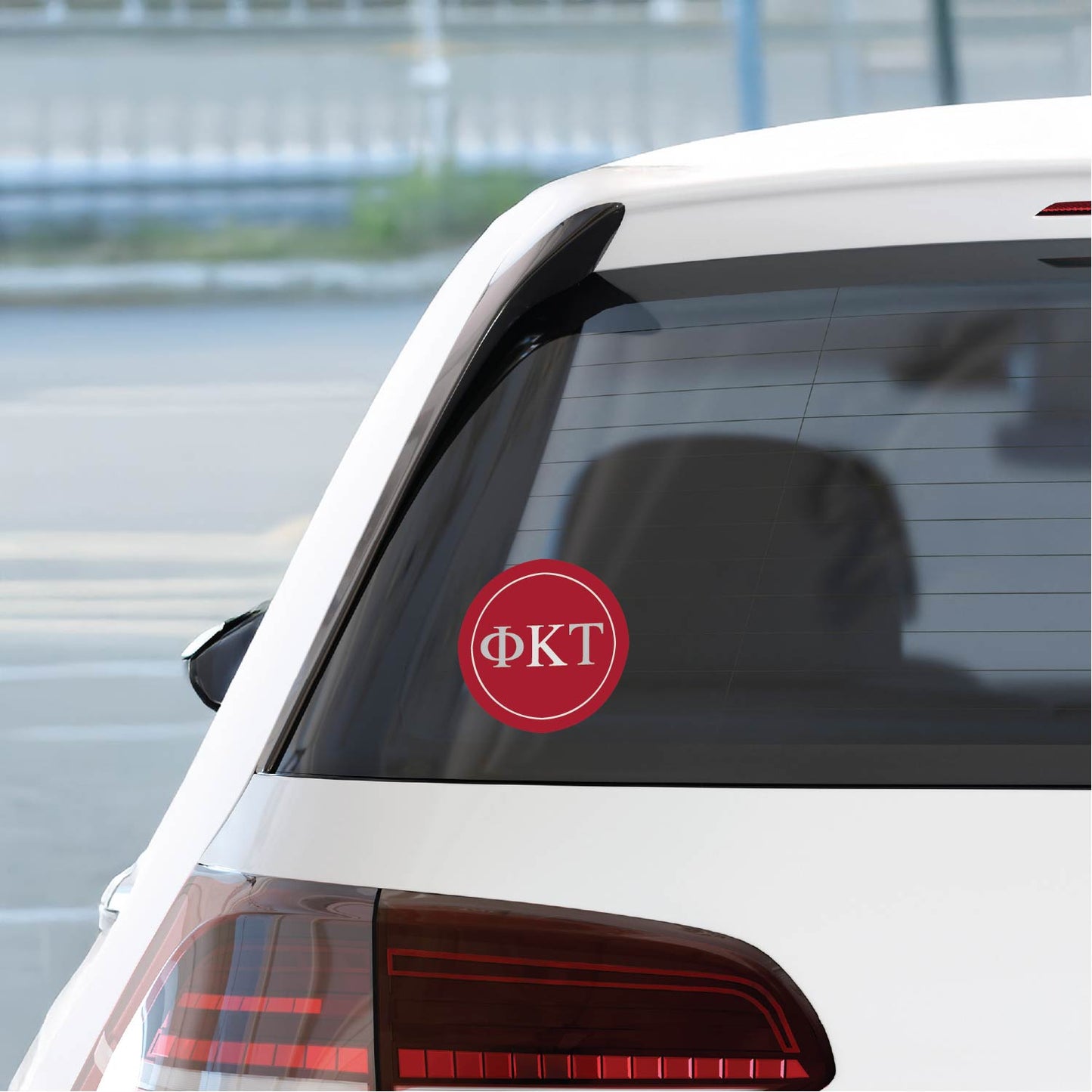 Phi Kappa Tau Fraternity Car Decal Sticker- Full Color Circle Logo