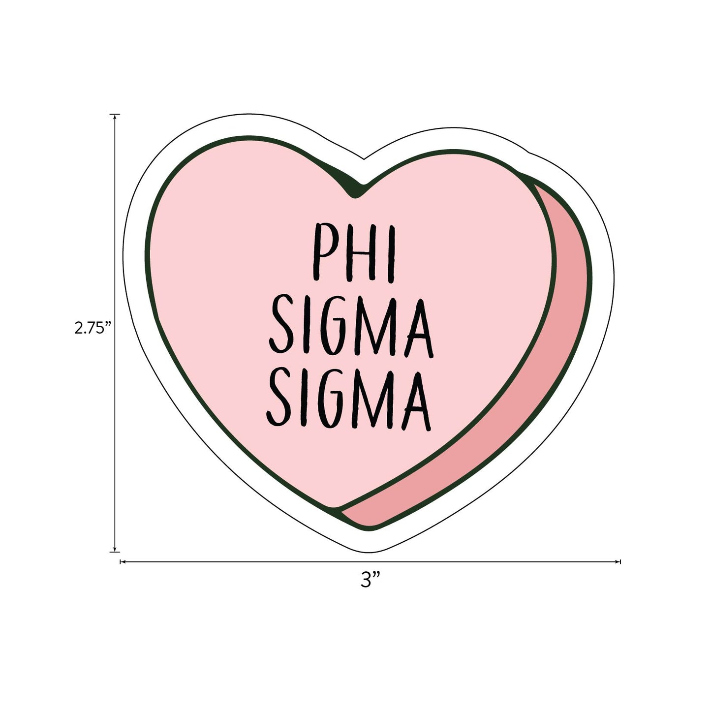 Phi Sigma Sigma- Sticker Sheet- Love Theme