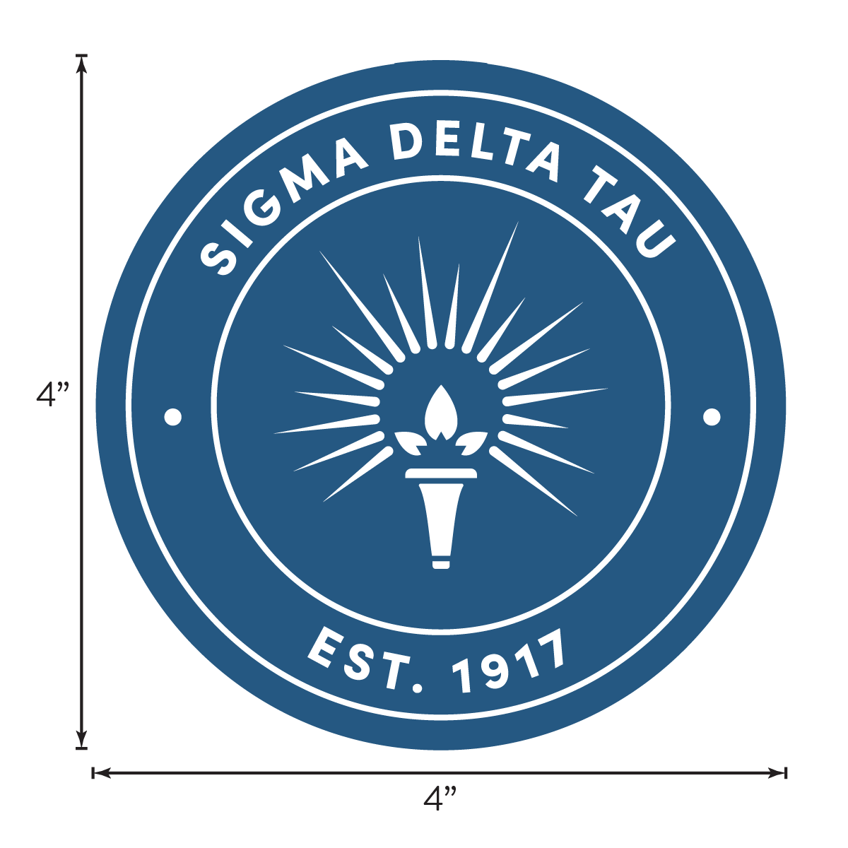Sigma Delta Tau Sorority Car Decal Sticker- Full Color Circle Logo