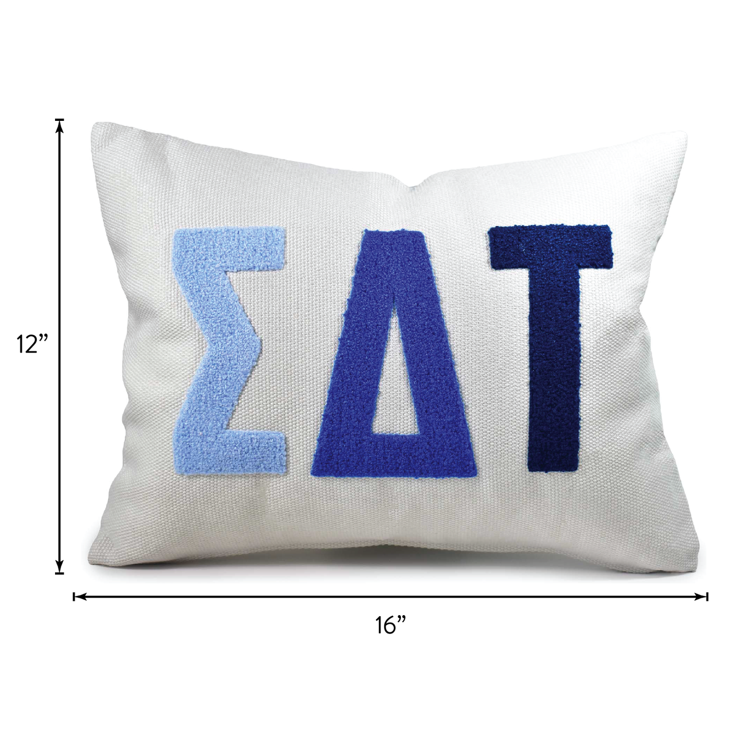 Sigma Delta Tau Pillow – Embroidered Plush Greek Letters Design