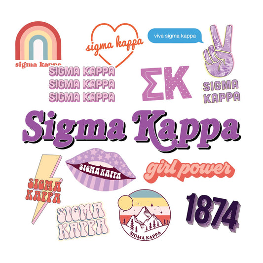 Sigma Kappa Girl Power Sticker Sheet