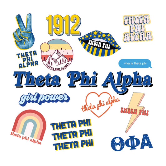 Theta Phi Alpha Girl Power Sticker Sheet