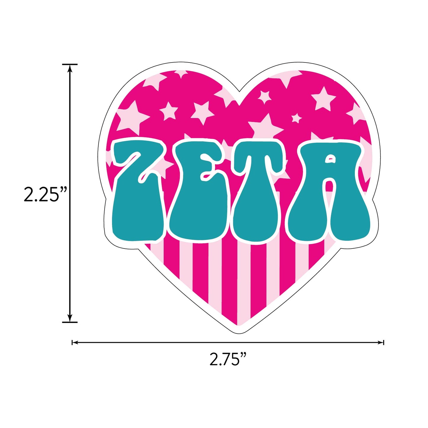 Zeta Tau Alpha Girl Power Sticker Sheet