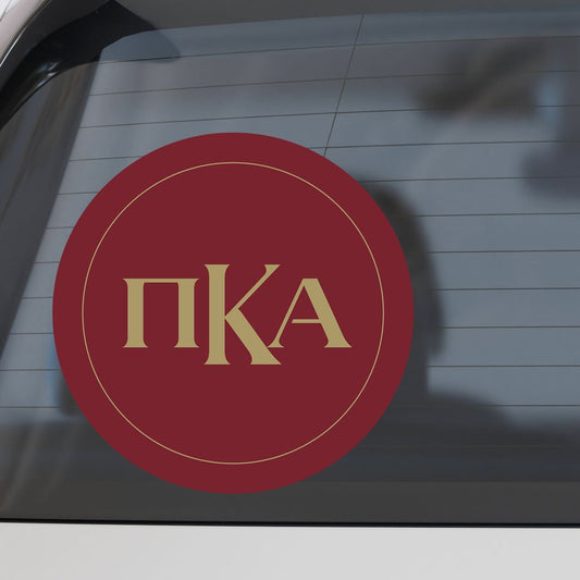 Pi Kappa Alpha Fraternity Car Decal Sticker- Full Color Circle Logo