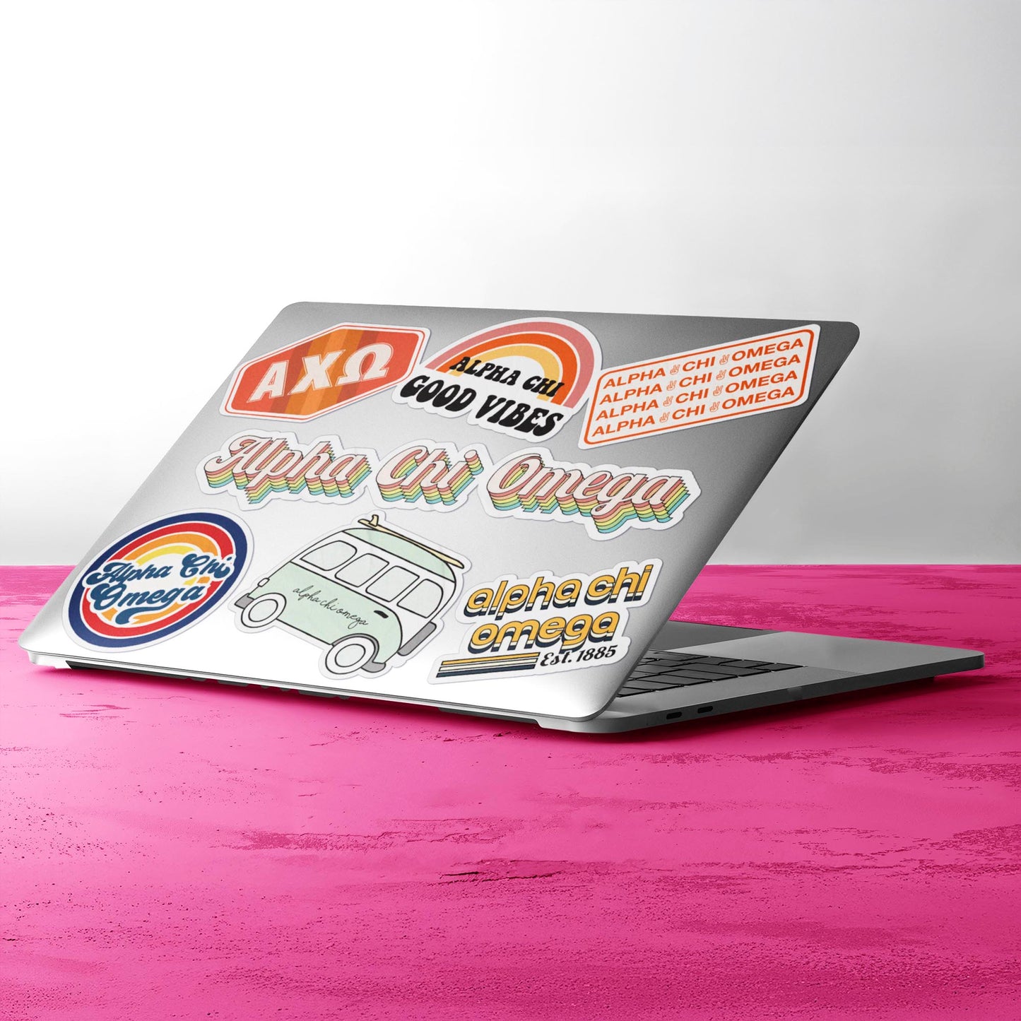 Alpha Chi Omega Retro Sticker Sheet