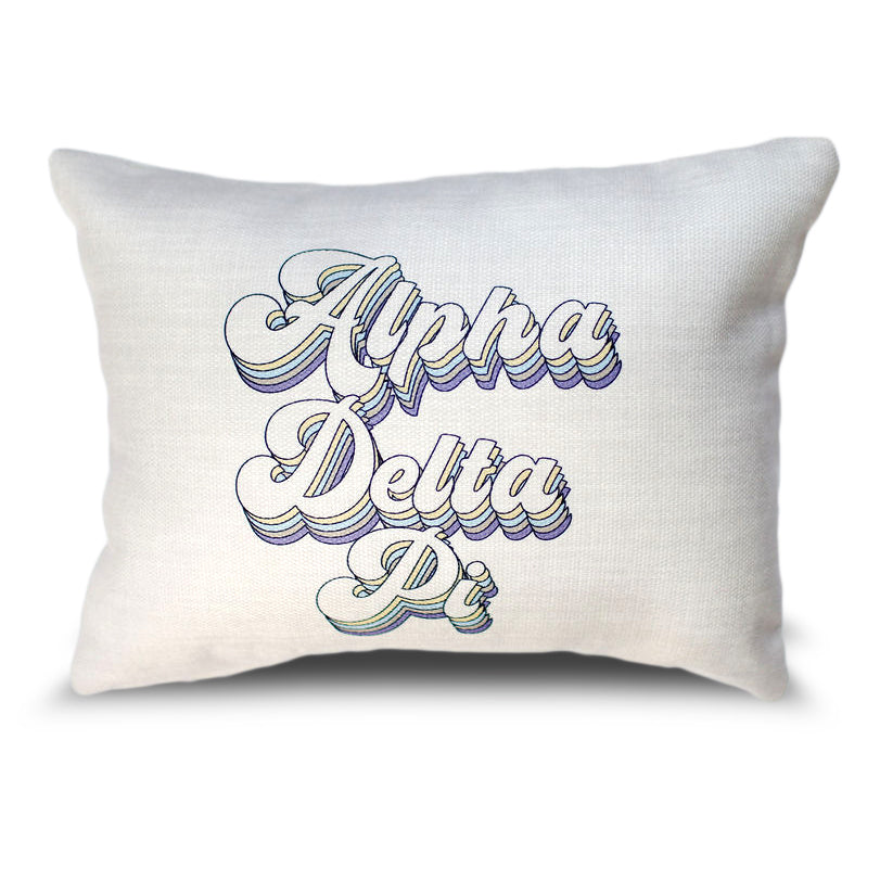 Alpha Delta Pi Retro Throw Pillow
