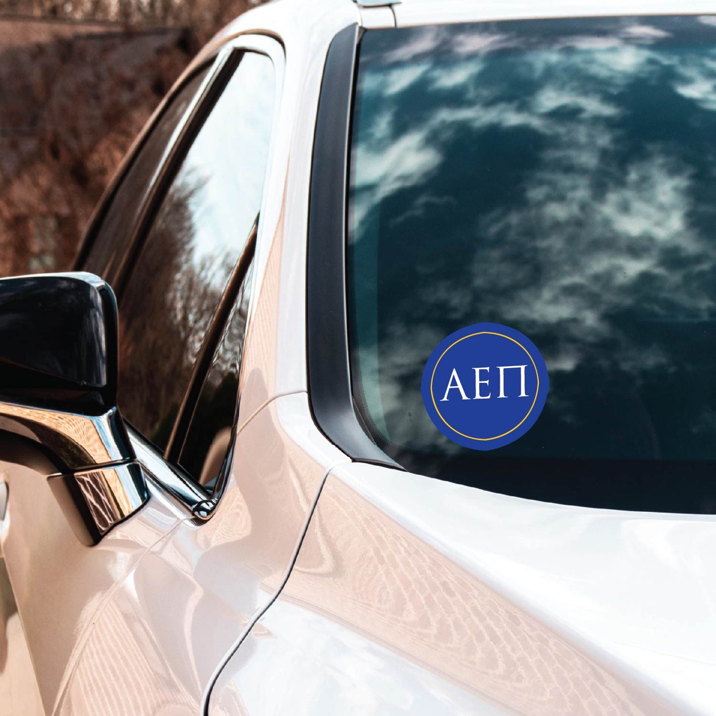 Alpha Epsilon Pi Fraternity Car Decal Sticker- Full Color Circle Logo