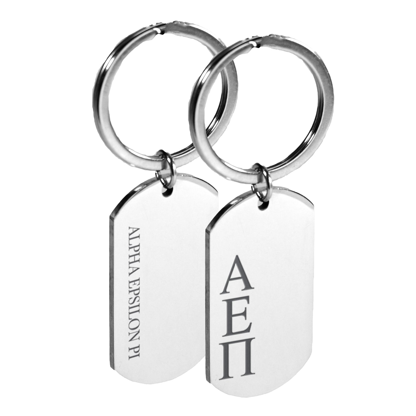 Alpha Epsilon Pi Fraternity Keychain- Stainless Steel Dog Tag Design