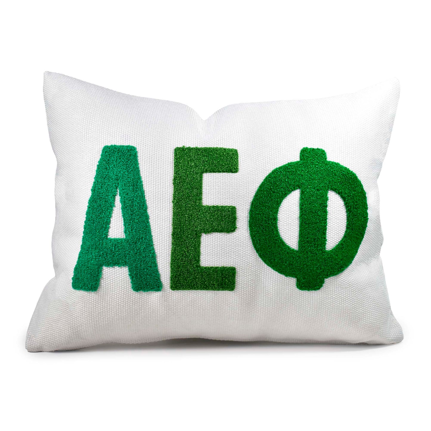 Alpha Epsilon Phi Pillow – Embroidered Plush Greek Letters Design