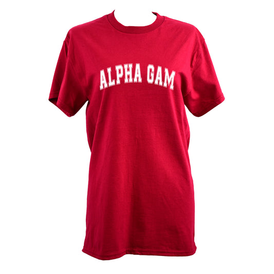 Alpha Gamma Delta Sorority T-Shirt- Varsity Design