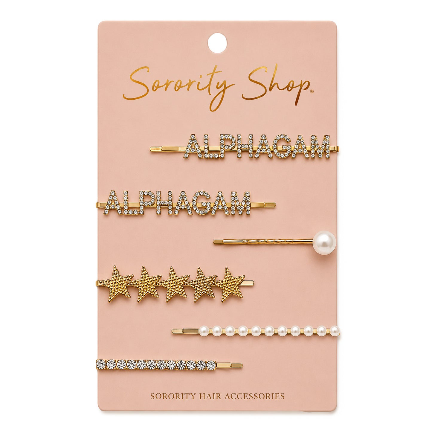 Alpha Gamma Delta Sorority Hair Clips
