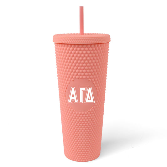 Alpha Gamma Delta Studded Tumbler