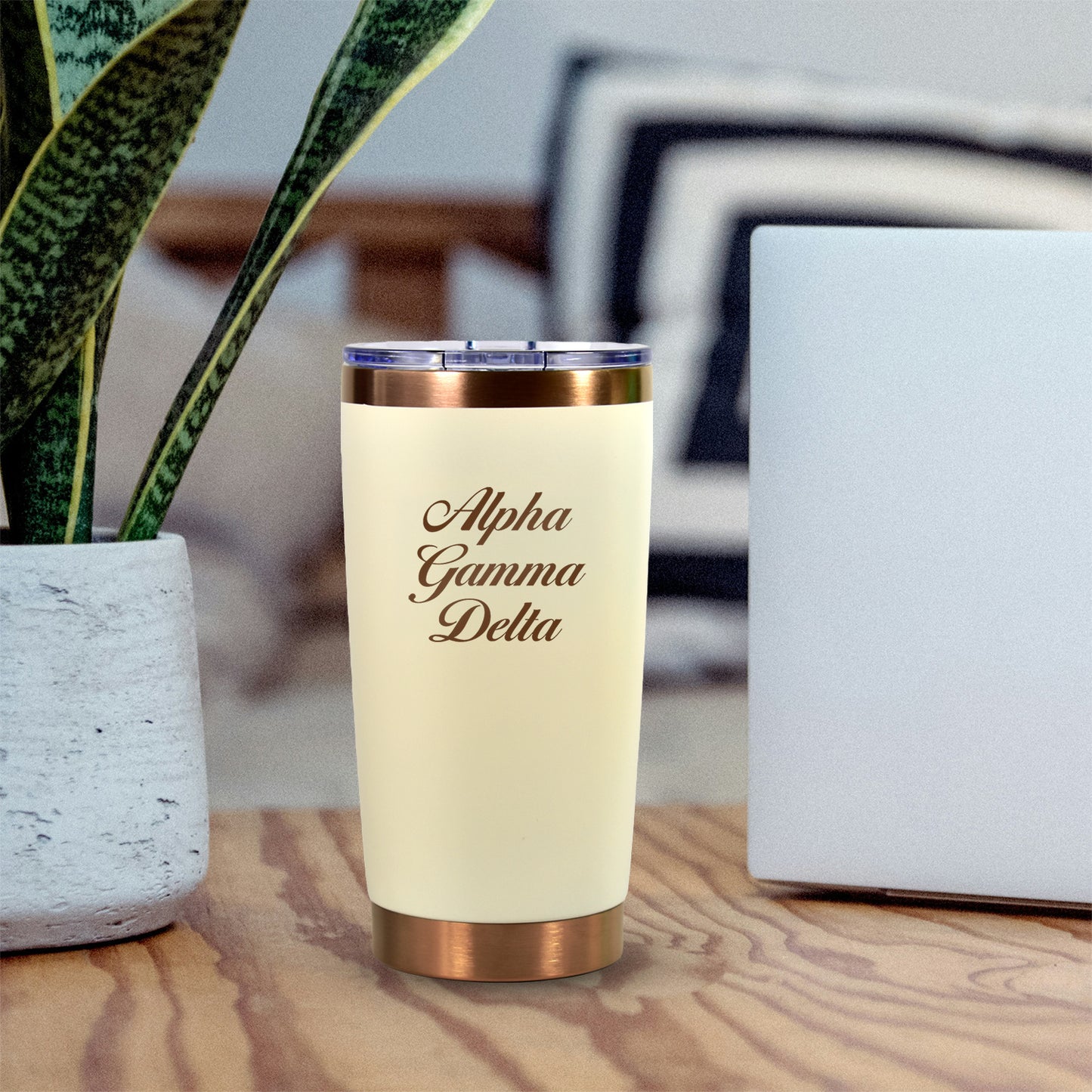 Alpha Gamma Delta 20 oz. Insulated Tumbler with Sorority Name