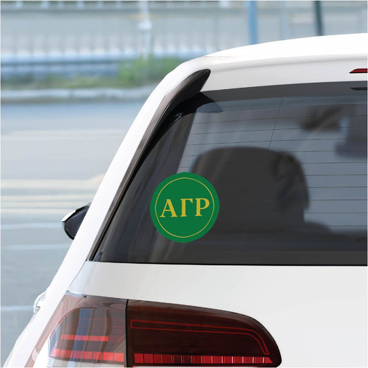 Alpha Gamma Rho Fraternity Car Decal Sticker- Full Color Circle Logo