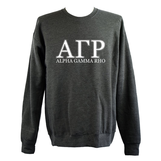 Alpha Gamma Rho Sweatshirt- Crewneck Fraternity Varsity Letters Design