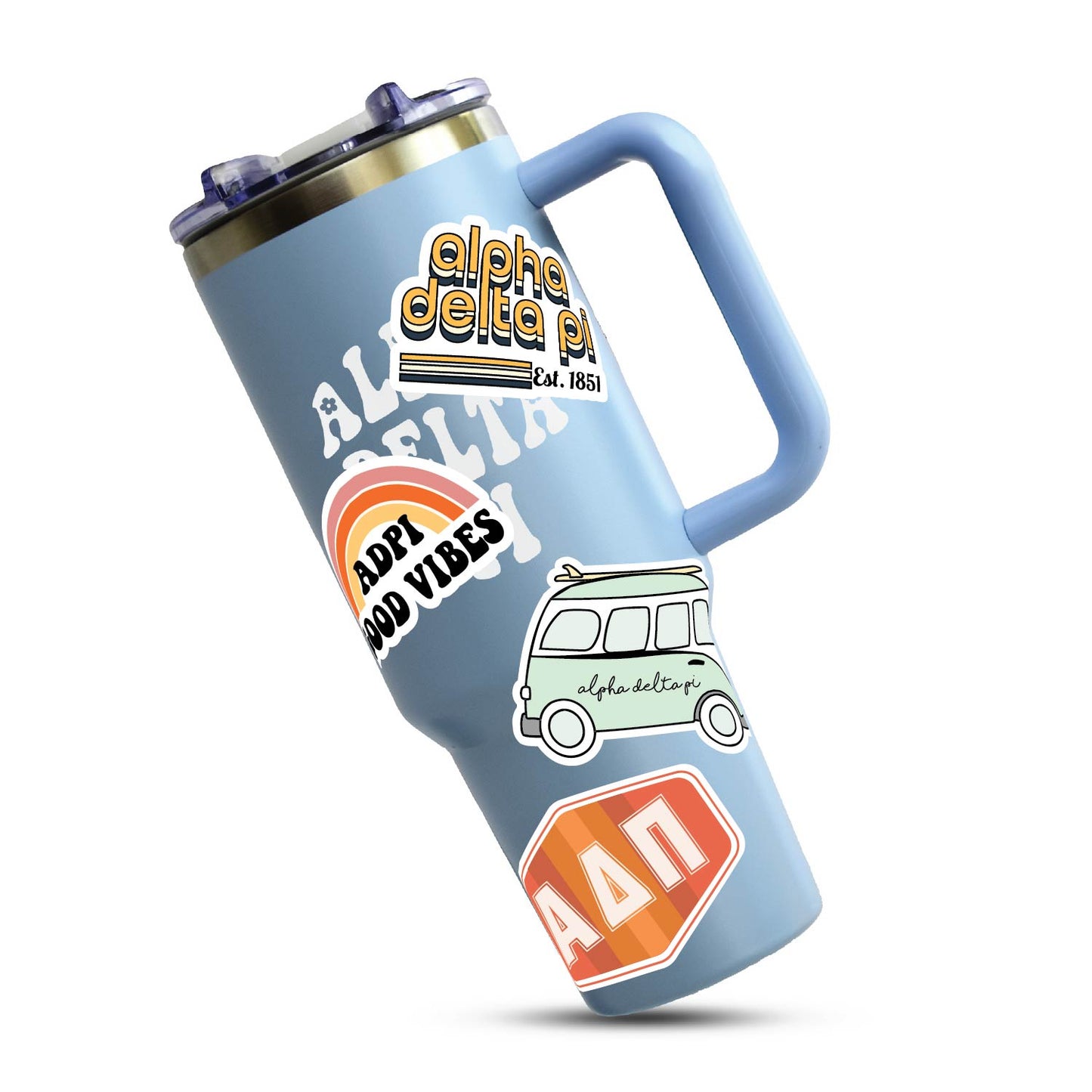 Alpha Delta Pi Retro Sticker Sheet