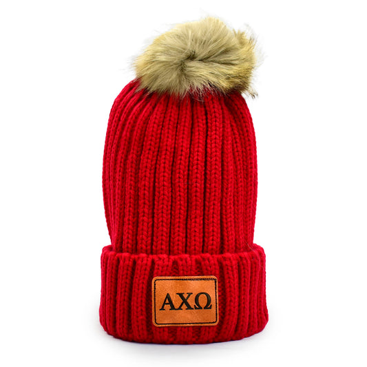 Alpha Chi Omega Pom Pom Beanie Hat