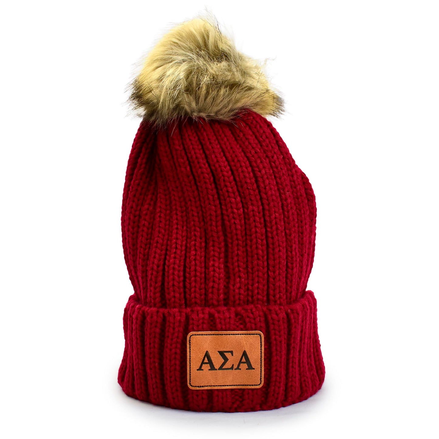 Alpha Sigma Alpha Pom Pom Beanie Hat