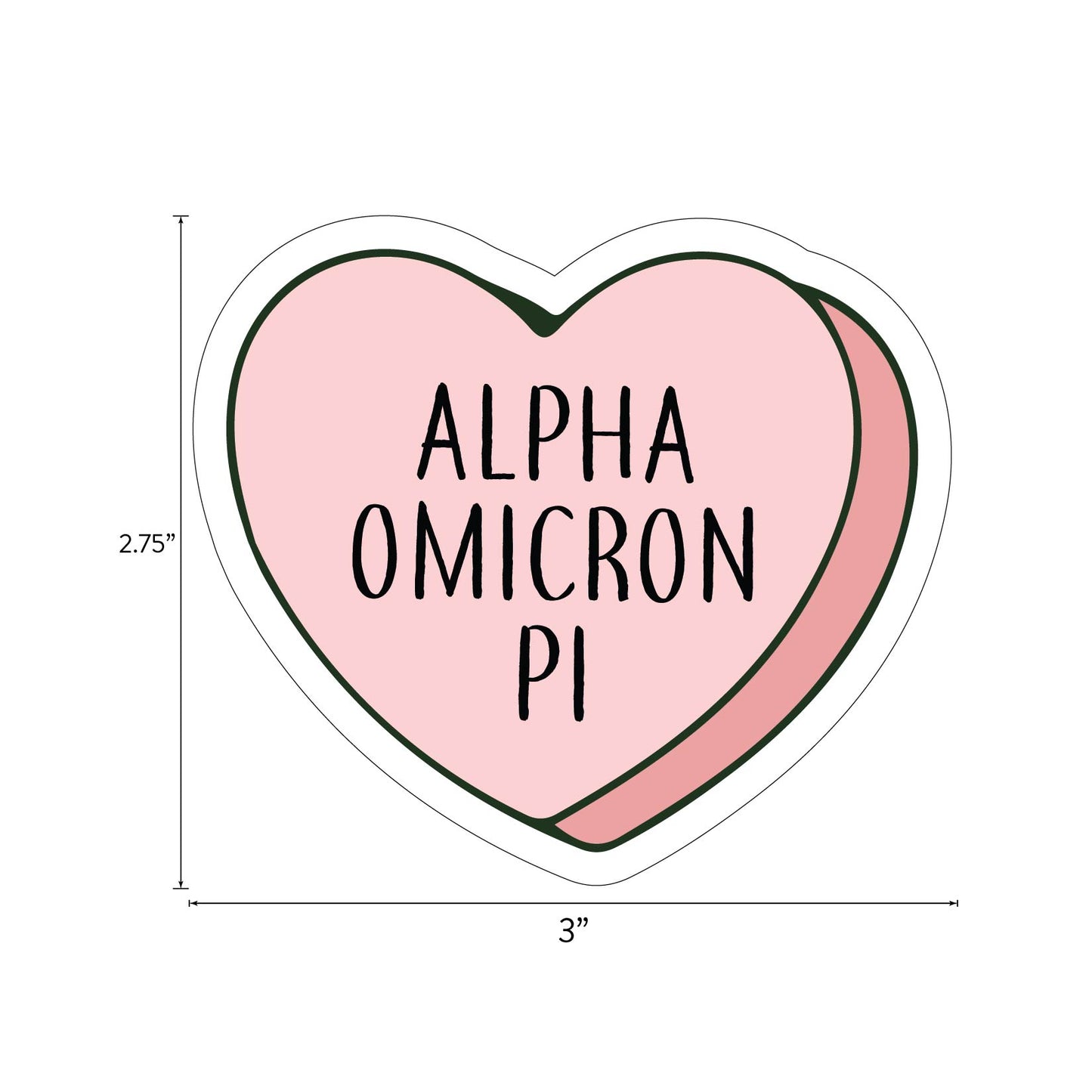 Alpha Omicron Pi- Sticker Sheet- Love Theme